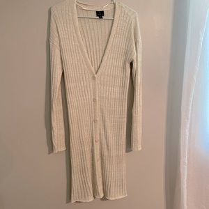 Cream Colored Long Cardigan